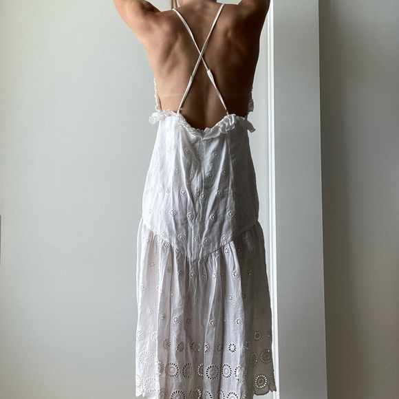 MAJORELLE White lace midi sundress - Picture 4 of 5